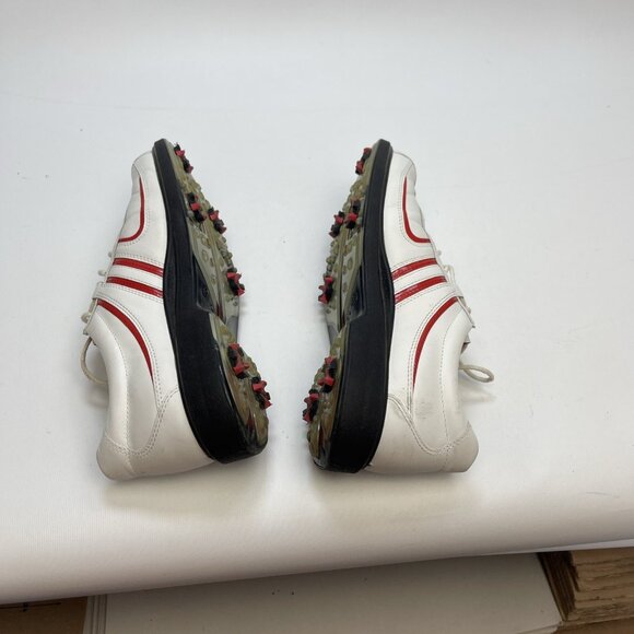 Ecco Womens White/ Red Golf Shoes Size 39 Euro Leather Uppers Shoe Sports - Picture 11 of 15